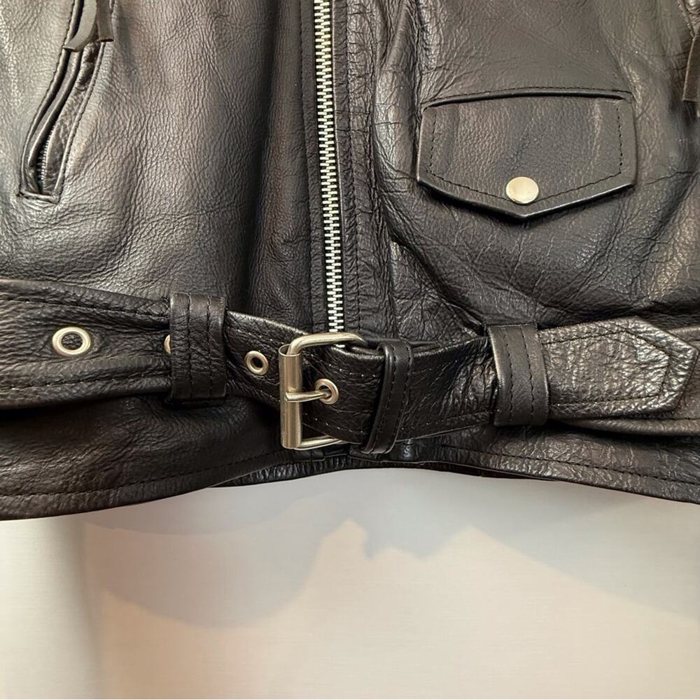 Barneys Leather Motorcycle Jacket - Picture 5 of 16